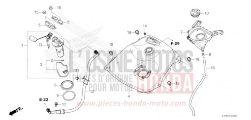 RESERVOIR A CARBURANT SH350AM de 2021